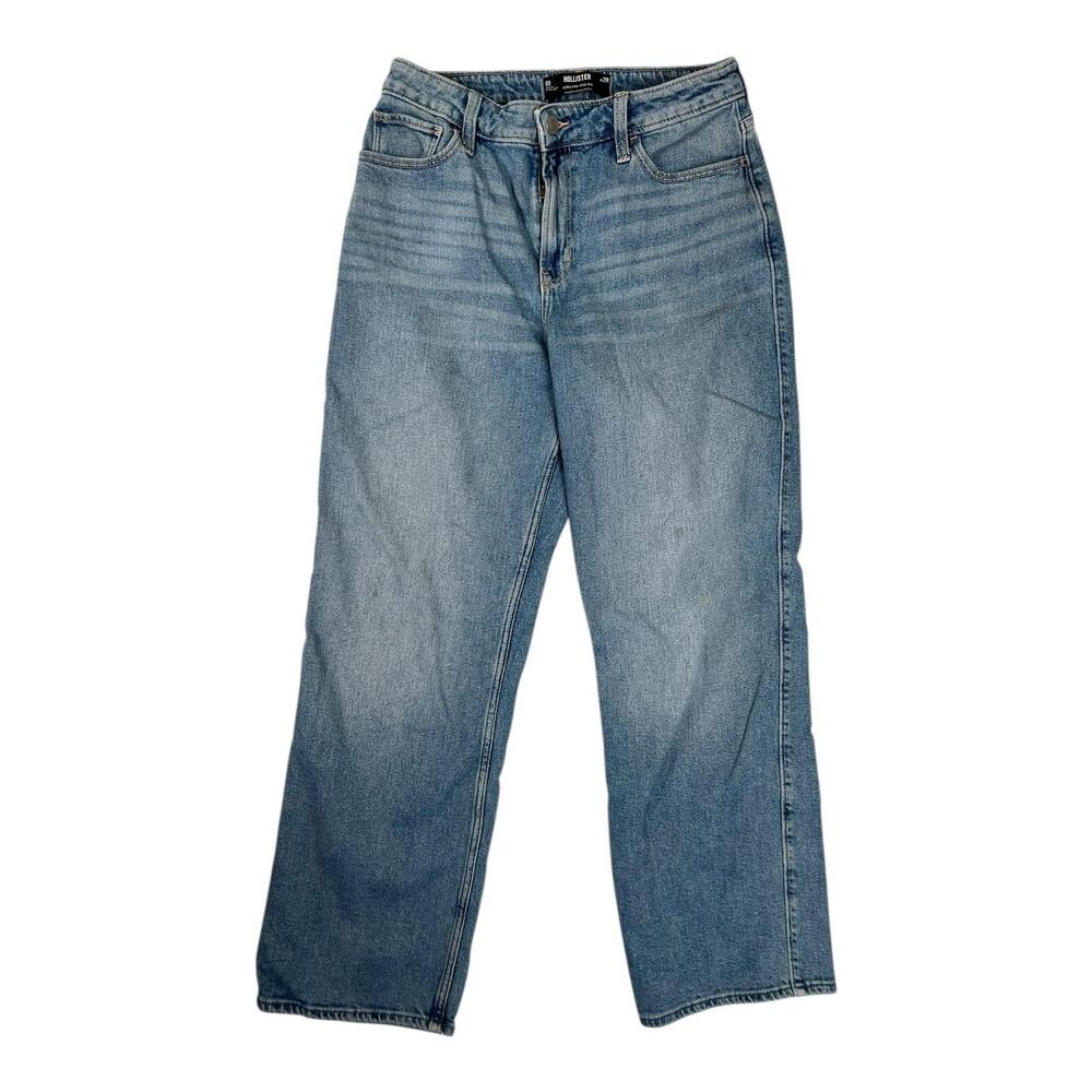 Hollister Ultra High-Rise Dad Jeans Women's 8 R Blue Light Wash Denim